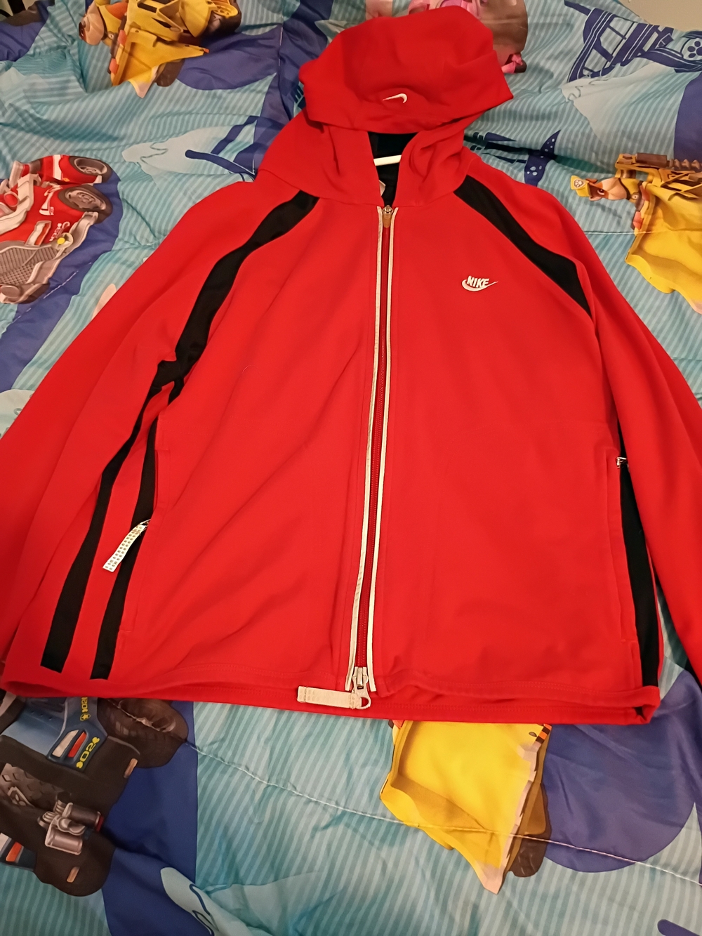 Nike Kids Red Hooded Zip Jacket